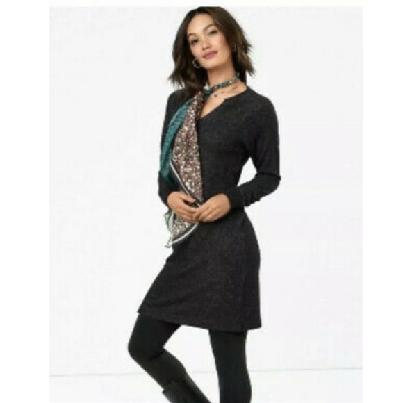 Cabi PJ dress #3829 Black Heather comfy chic - Picture 7 of 8